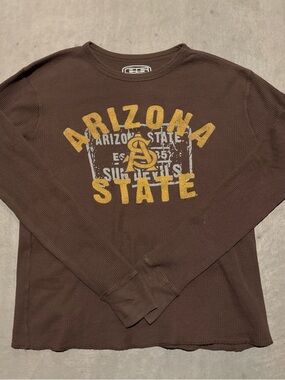 e5 Brown Long-Sleeve Arizona State Graphic thermal